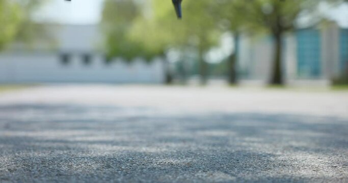 Modern and sophisticated DJI Mavic 3E enterprise drone for photogrammetry taking off