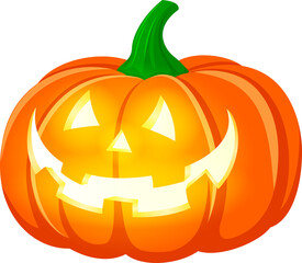 Halloween pumpkin. Happy Halloween concept. Illustration design for greeting card, poster banner and print.