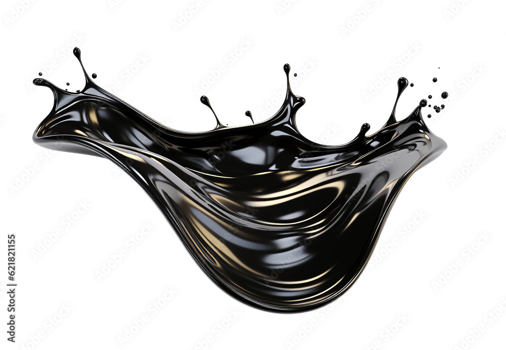 Poster black splashes isolated background png. generative ai.