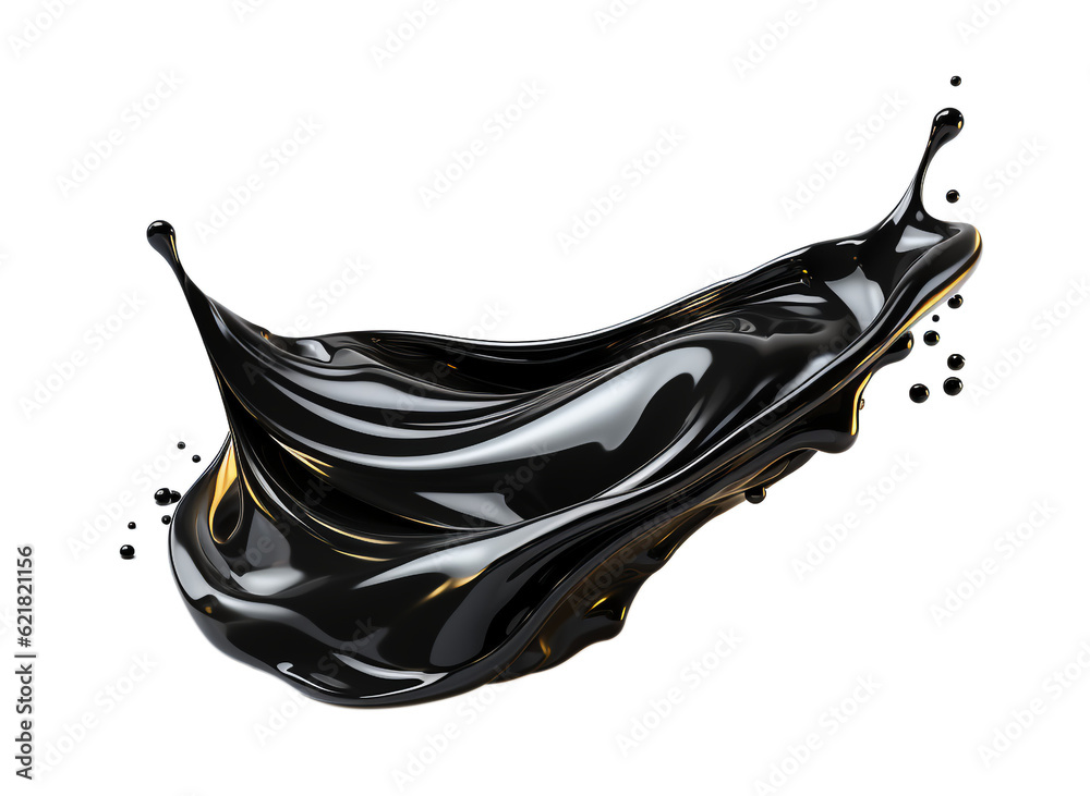 Poster black splashes isolated background png. generative ai.
