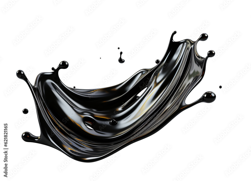 Poster black splashes isolated background png. generative ai.