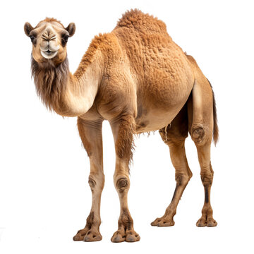 Camel isolated background PNG. Generative AI.