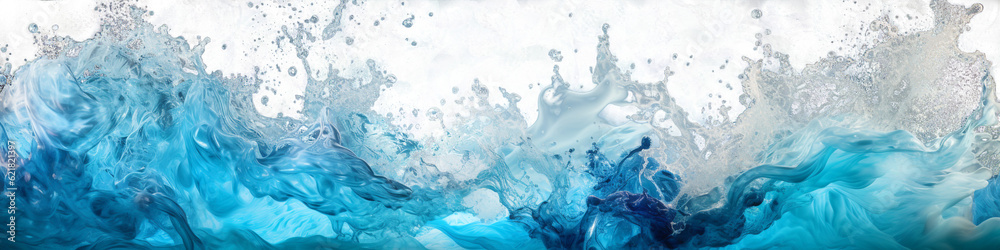 Aufkleber water wave splash on transparent background isolated png.generated with ai