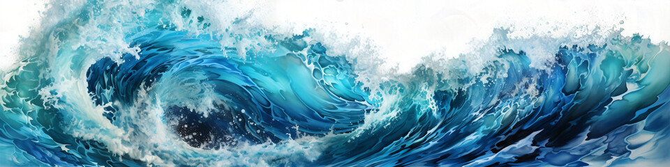 Giant Ocean Wave on transparent background isolated png.Generated with AI - obrazy, fototapety, plakaty