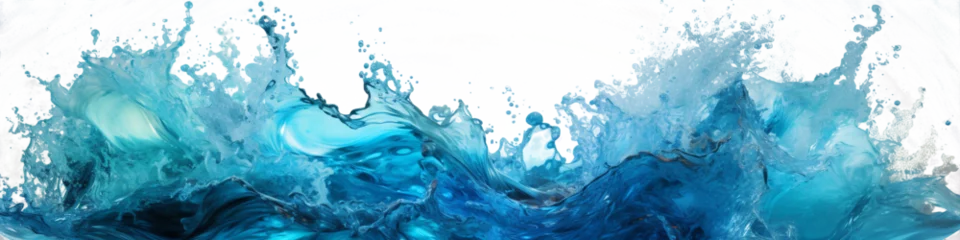 Fototapeten Water wave splash on transparent background isolated png.Generated with AI © prasong.