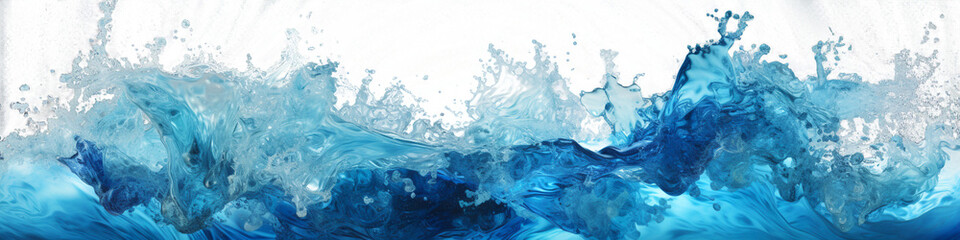 Fototapeta na wymiar Water wave splash on transparent background isolated png.Generated with AI