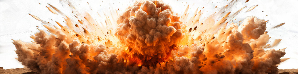 Explosive fragmentation on transparent background isolated png.Generated with AI