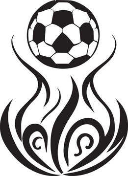 Soccer tattoo design illustration vector