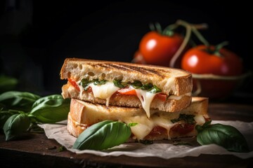 Italian panini sandwich snack. Generate Ai