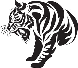 Tiger tattoo vector illustration