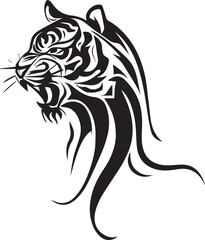 Tiger tattoo vector illustration