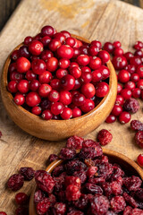 Dried red cranberries with sugar syrup