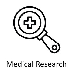Fototapeta premium Medical Research Vector outline Icon Design illustration. Medical and Health Symbol on White background EPS 10 File