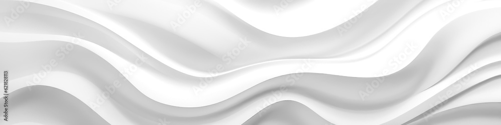 Poster White wave background, abstract concept.Generated with AI