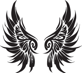 wings tattoo design illustration