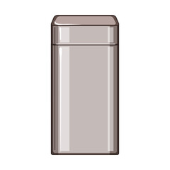 blank metal tin can cartoon. cylinder container, conserve silver, packaging lid blank metal tin can sign. isolated symbol vector illustration