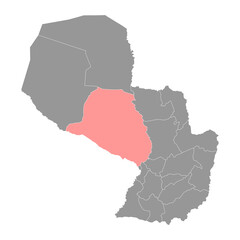Presidente Hayes department map, department of Paraguay. Vector illustration.