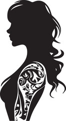 beautiful women tattoo design vector illustration