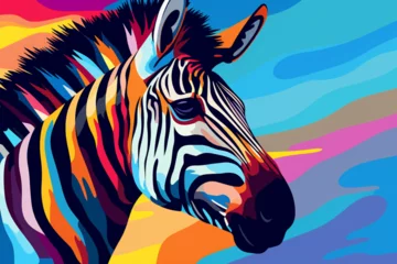 Fotobehang wpap style abstract, zebra © food and Drink