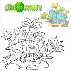 prehistoric dinosaur iguanodon coloring book - 621831921