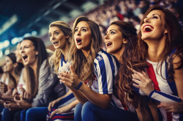 AI generated image of soccer fan girls