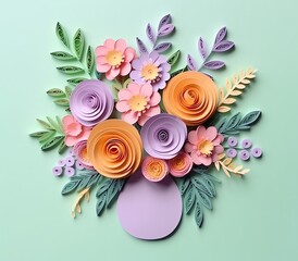 a paper flowers in a vase