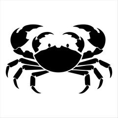Crab silhouette. Logo. isolated on white background, vector illustration.