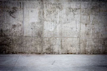 Tuinposter Grungy concrete wall and floor as background © romantsubin
