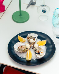 Asiette d'huitre Fancy au restaurant
