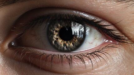 a close up of an eye