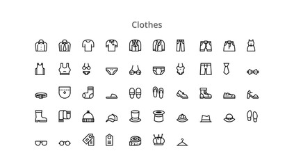 Clothes icon set. Website set icon vector. for computer and mobile