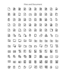 Files and Document icon set. Website set icon vector. for computer and mobile