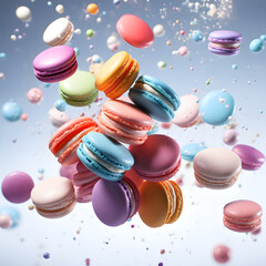 Sweet Pastel Colored Macarons