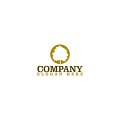Tree company logo icon template illustration design isolated on white background