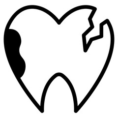 Obraz premium broken tooth dualtone