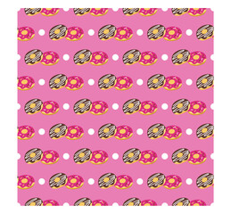 donut pattern fabric with circle 