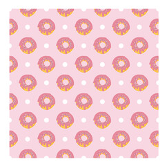donut pattern fabric with circle 