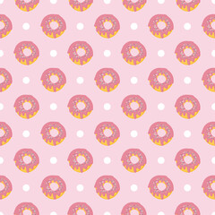 donut pattern fabric with circle 