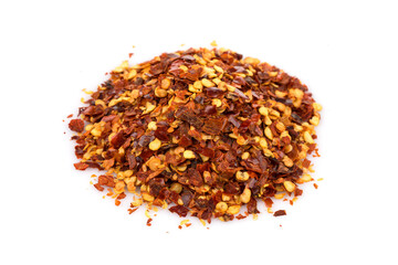 Pile of a crushed red pepper