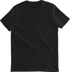 Mockup of men's black laid out t-shirt canvas bella, png, front view