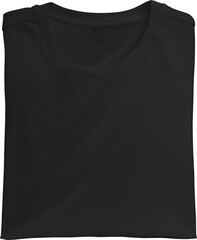 Mockup of men's black folded canvas bella t-shirt, png, front view
