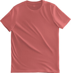 Mockup male Red laid out t-shirt canvas bella, png, front view