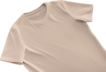 Beige, nude mockup of men's laid out canvas bella t-shirts, png, front view