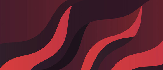 Abstract illustration with waves. Wavy dark background. Modern web design banner and poster.