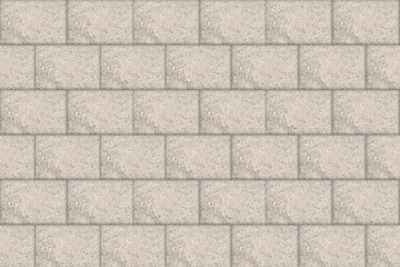 Block brick wall seamless pattern texture background. Cobblestone footpath or patio. Concrete block...