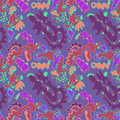 Abstract surreal seamless colorful pattern 