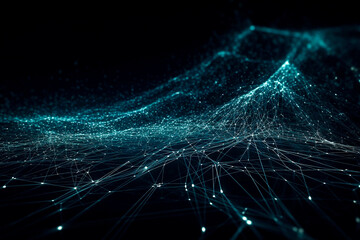 Technology data network connection 3d illustration. AI Generated