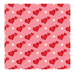 heart and circle fabric pattern 