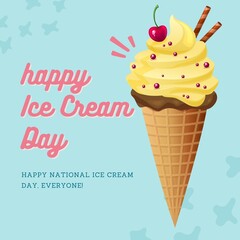 Premium Vector | Design template national chocolate ice cream day