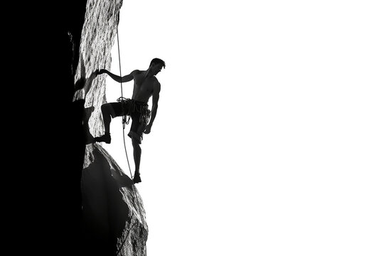 illustration of a person doing rock climbing 